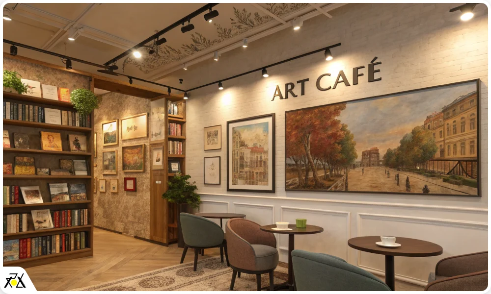 طراحی دیوار کافه